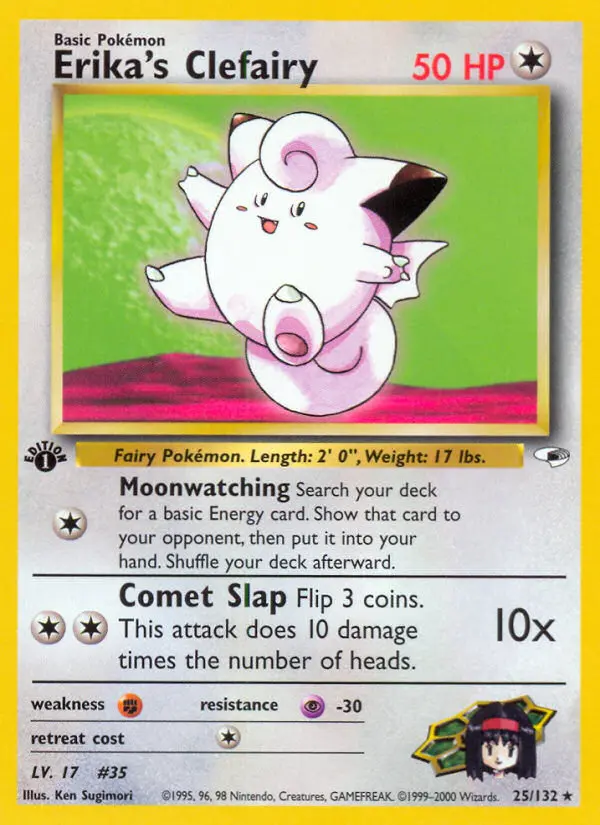 Erika's Clefairy, Pokémon card