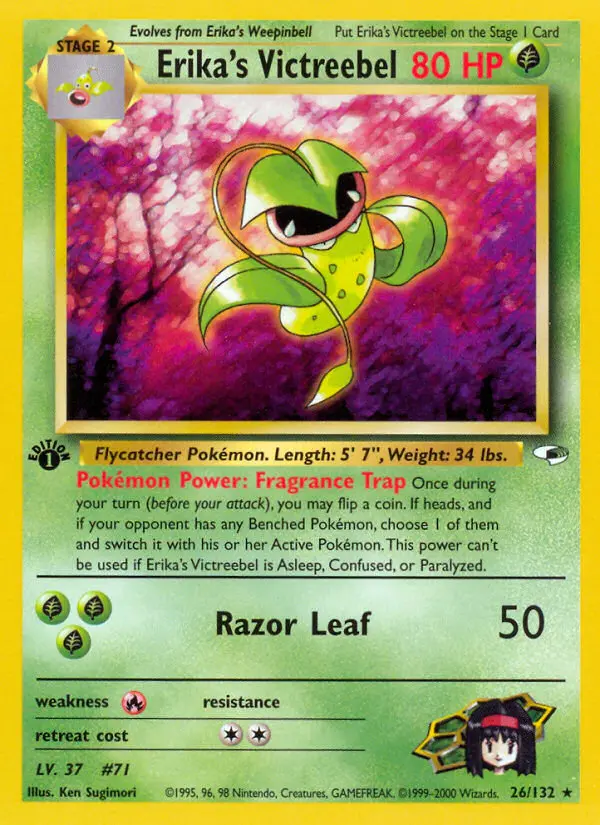 Erika's Victreebel, Pokémon card