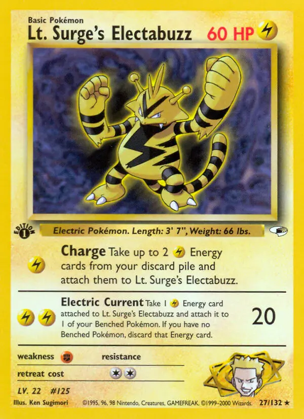 Lt. Surge's Electabuzz, Pokémon card