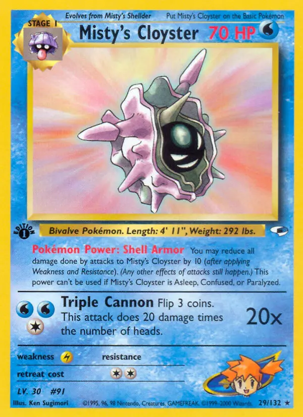 Misty's Cloyster, Pokémon card