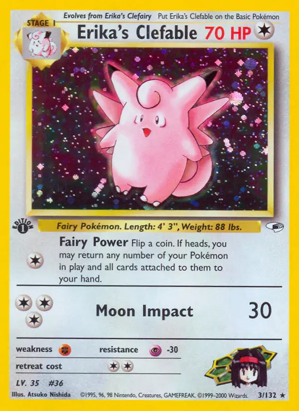 Erika's Clefable, Pokémon card