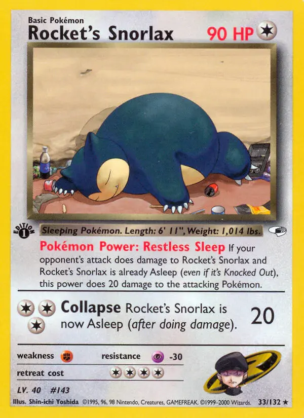 Rocket's Snorlax, Pokémon card