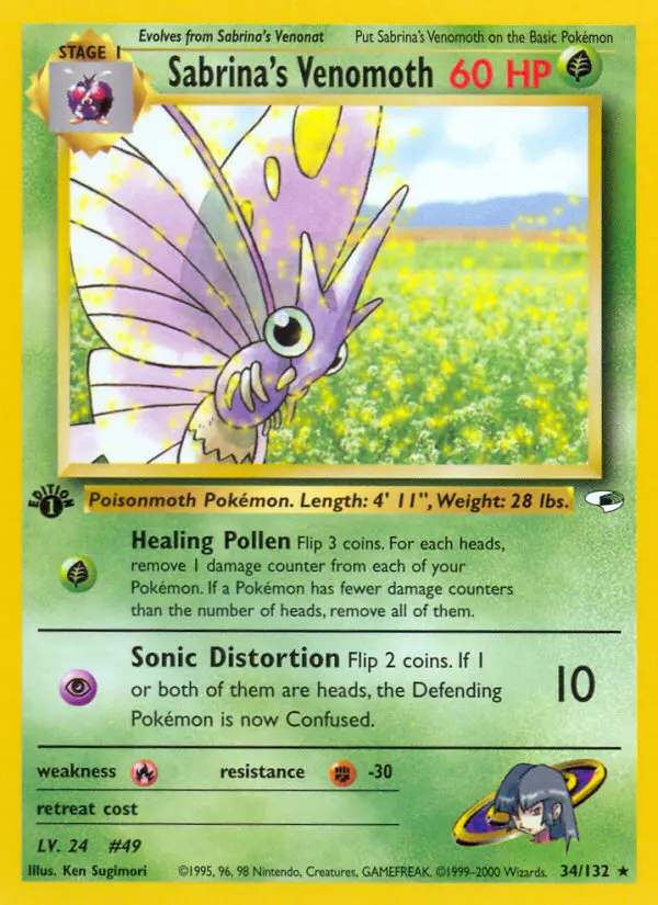 Sabrina's Venomoth, Pokémon card
