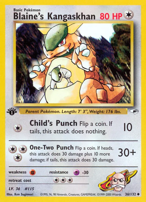 Blaine's Kangaskhan, Pokémon card