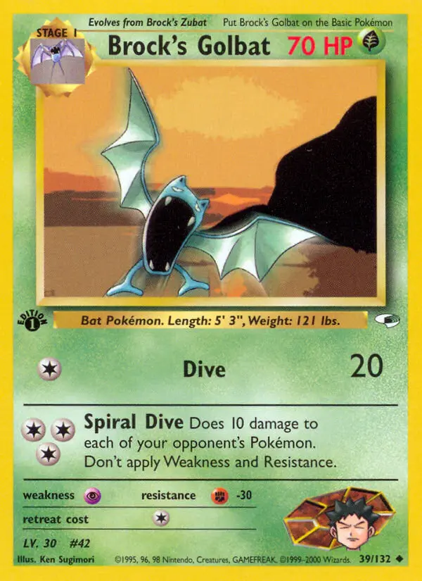 Brock's Golbat, Pokémon card