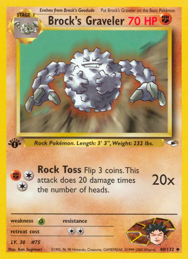 Brock's Graveler, Pokémon card