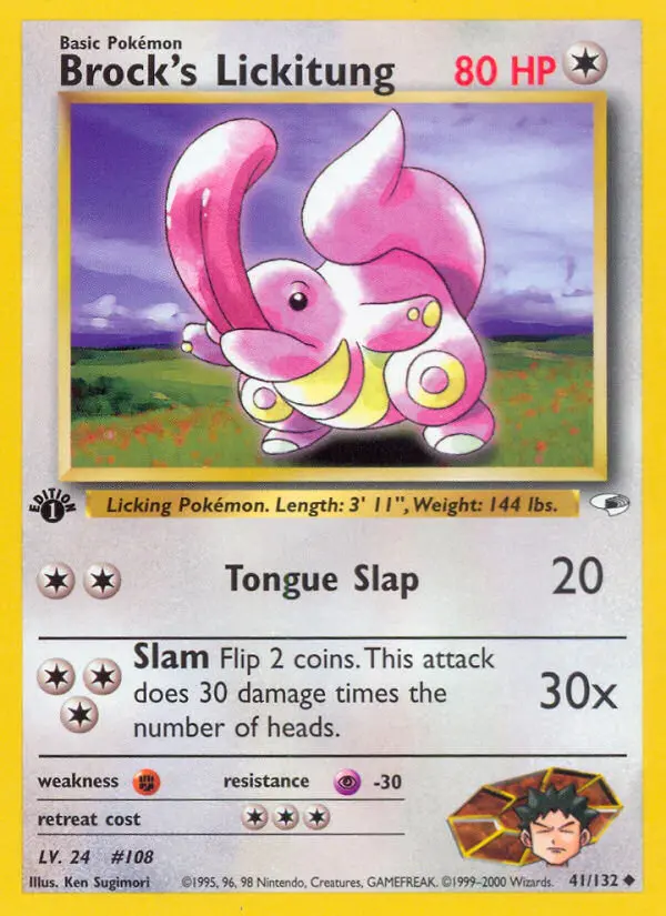 Brock's Lickitung, Pokémon card