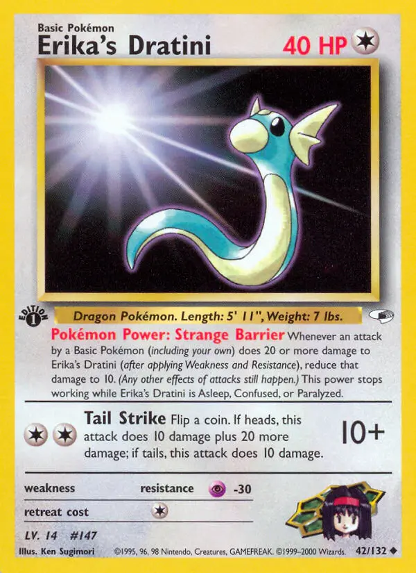 Erika's Dratini, Pokémon card