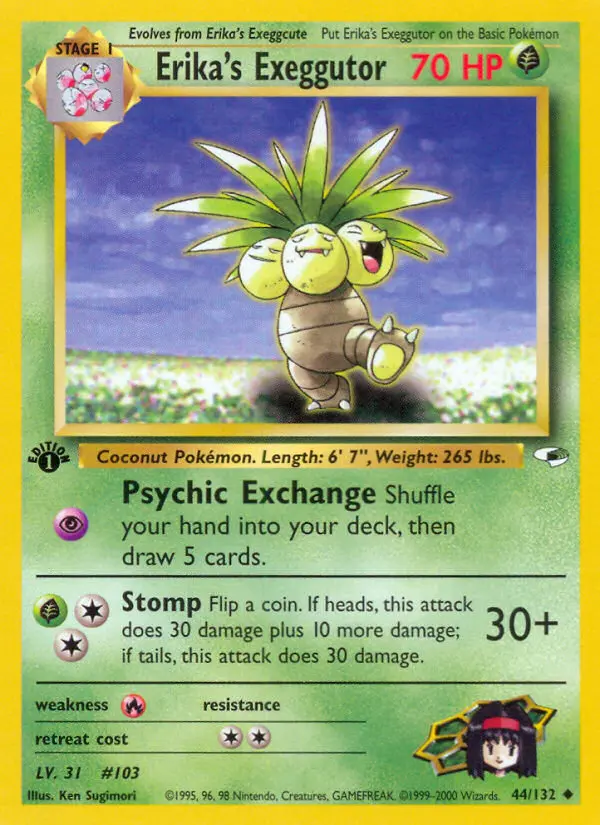 Erika's Exeggutor, Pokémon card
