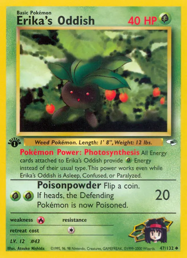 Erika's Oddish, Pokémon card