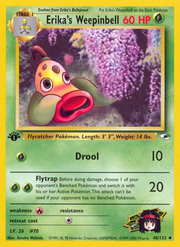 Erika's Weepinbell, Pokémon card