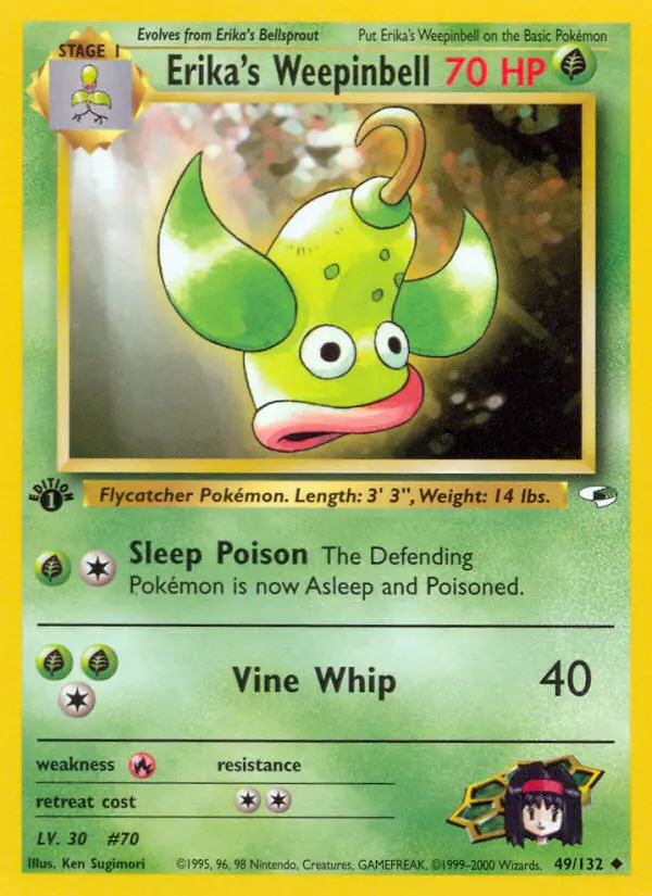 Erika's Weepinbell, Pokémon card