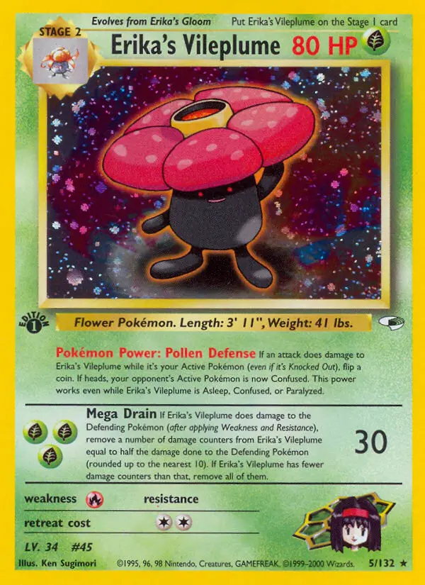 Erika's Vileplume, Pokémon card