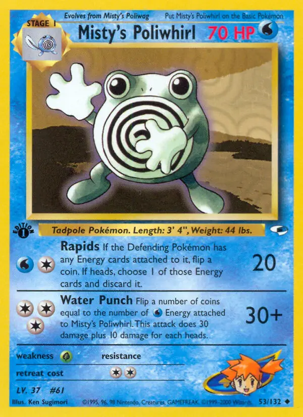 Misty's Poliwhirl, Pokémon card