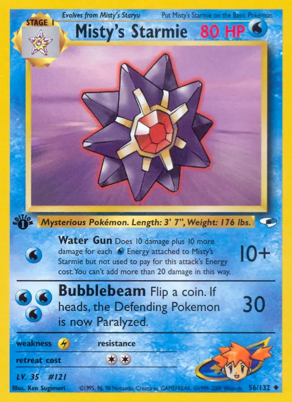 Misty's Starmie, Pokémon card