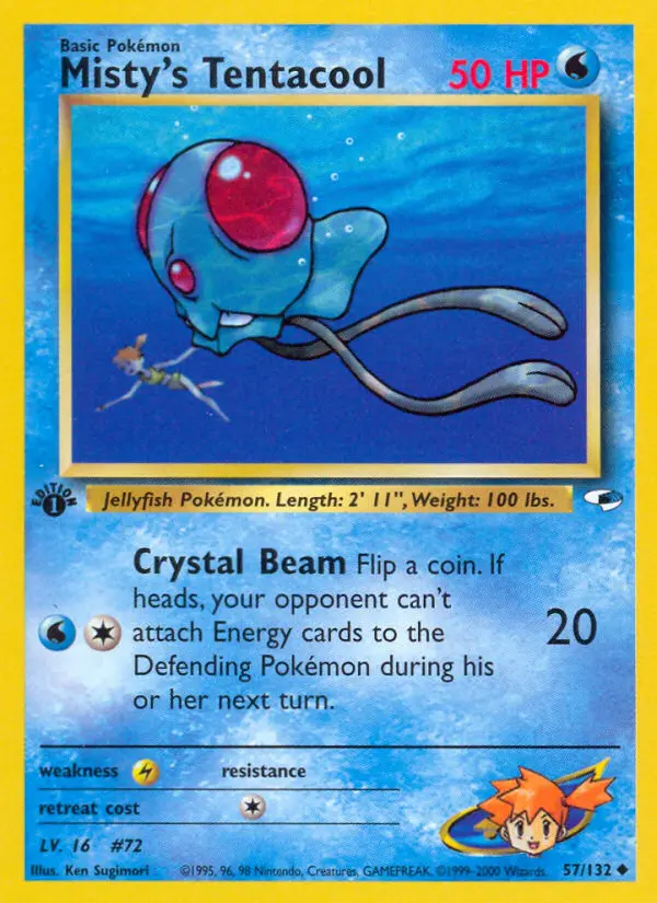 Misty's Tentacool, Pokémon card