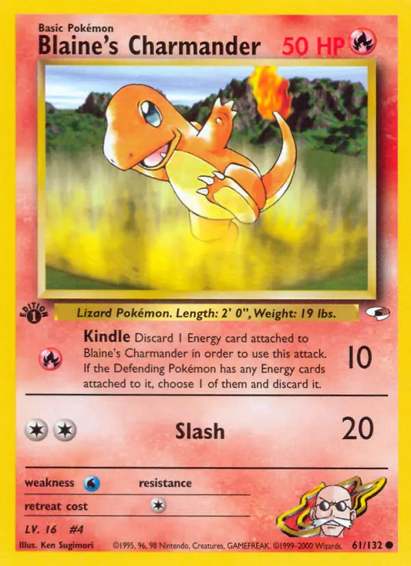 Blaine's Charmander, Pokémon card