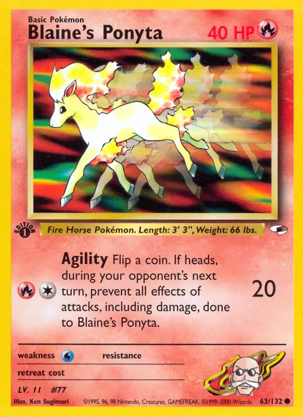 Blaine's Ponyta, Pokémon card