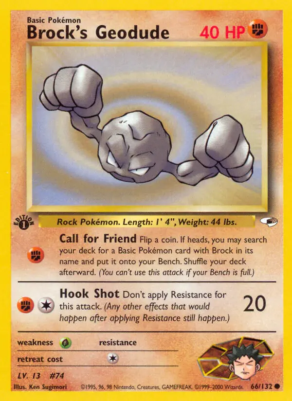 Brock's Geodude, Pokémon card