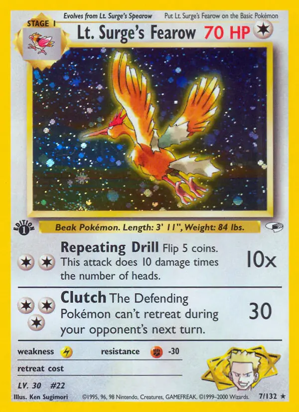 Lt. Surge's Fearow, Pokémon card