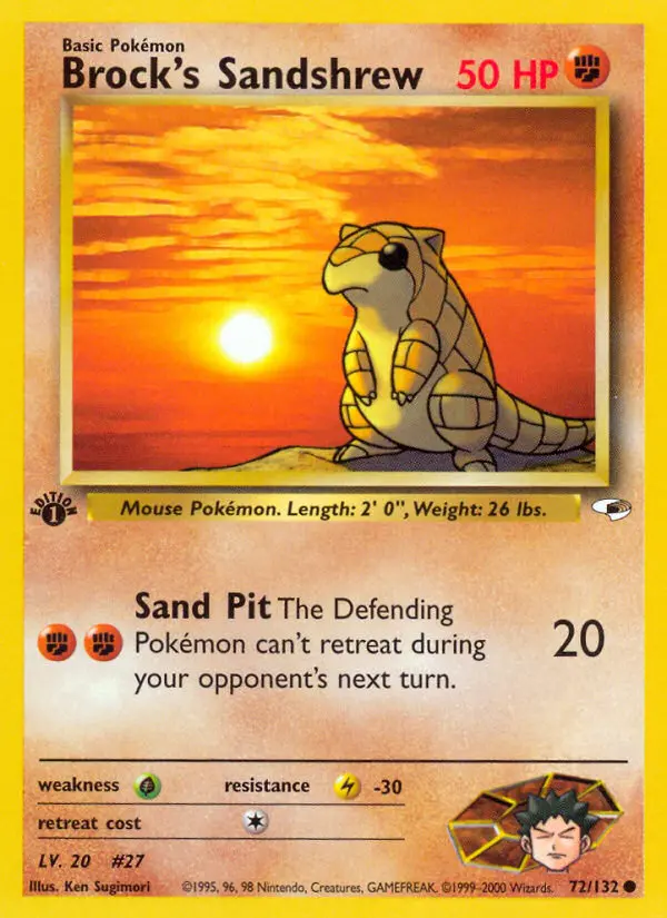 Brock's Sandshrew, Pokémon card
