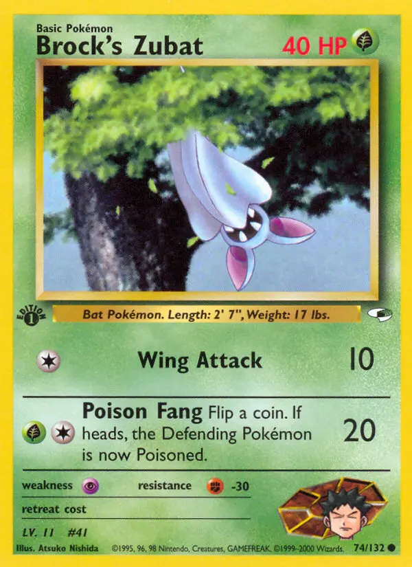 Brock's Zubat, Pokémon card