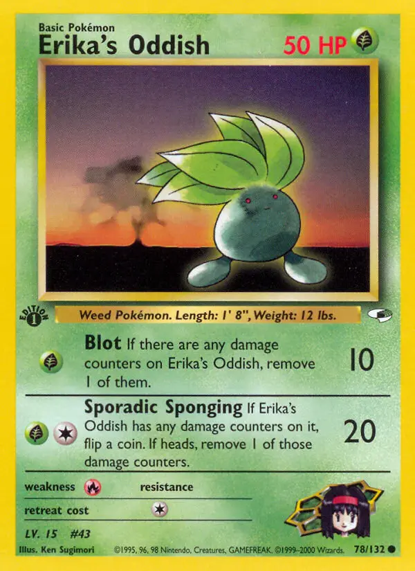 Erika's Oddish, Pokémon card