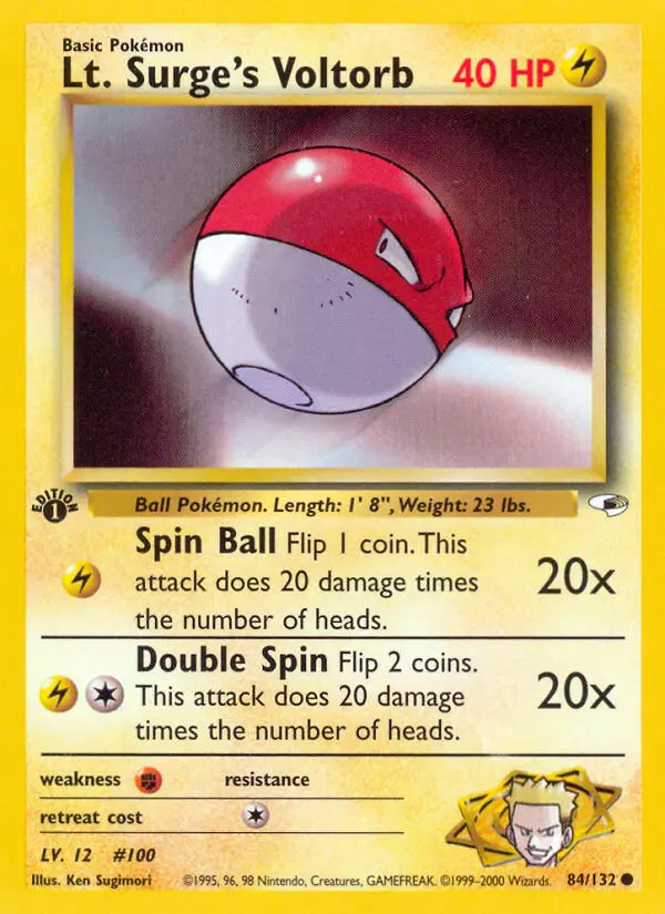 Lt. Surge's Voltorb, Pokémon card