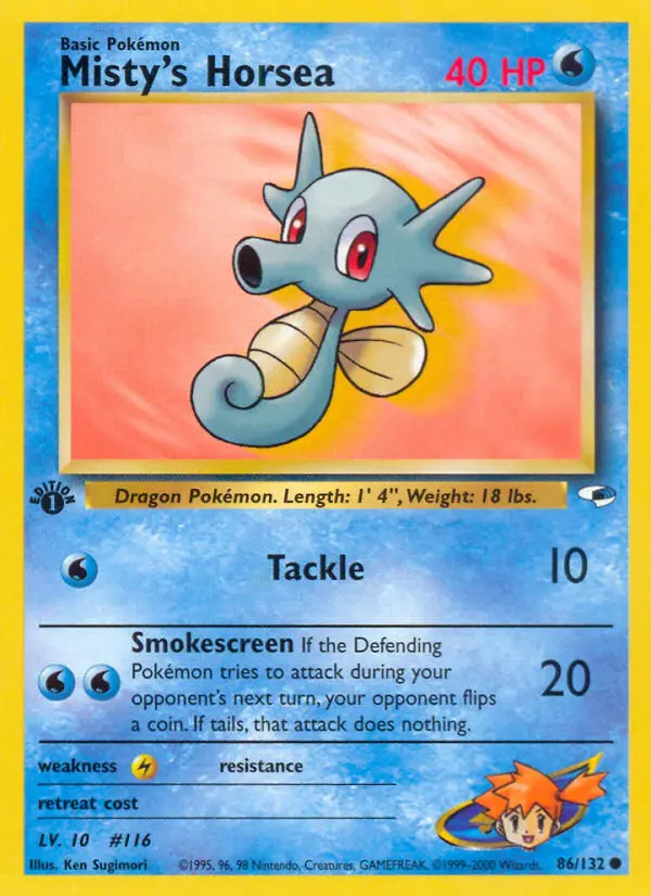 Misty's Horsea, Pokémon card