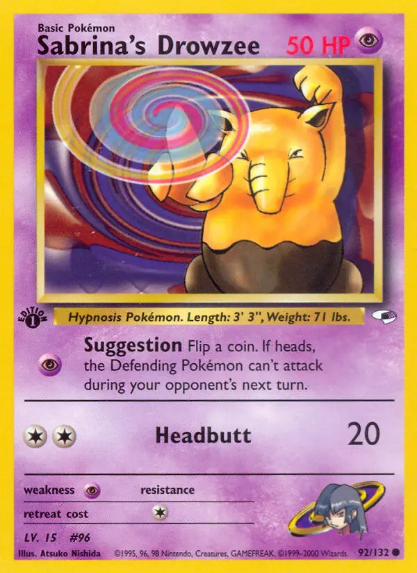 Sabrina's Drowzee, Pokémon card