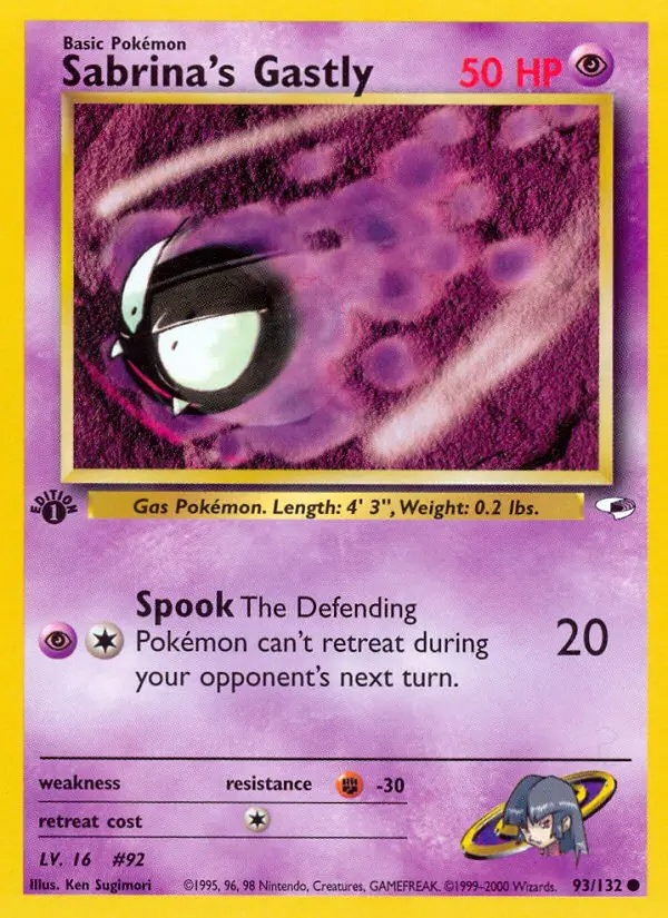 Sabrina's Gastly, Pokémon card
