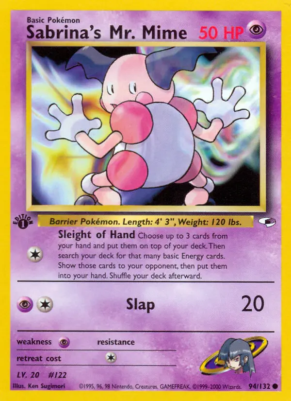 Sabrina's Mr. Mime, Pokémon card