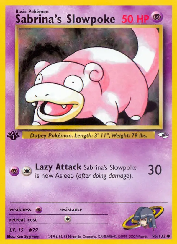 Sabrina's Slowpoke, Pokémon card