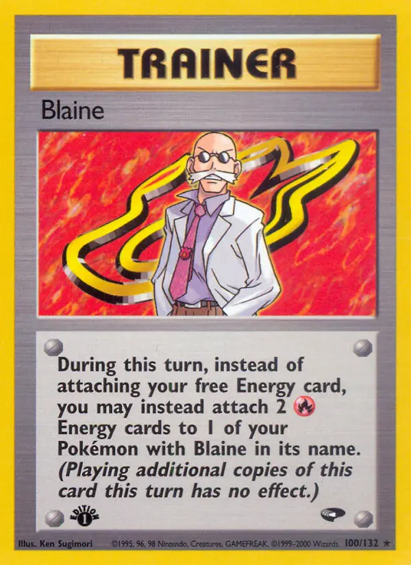 Blaine, Pokémon card