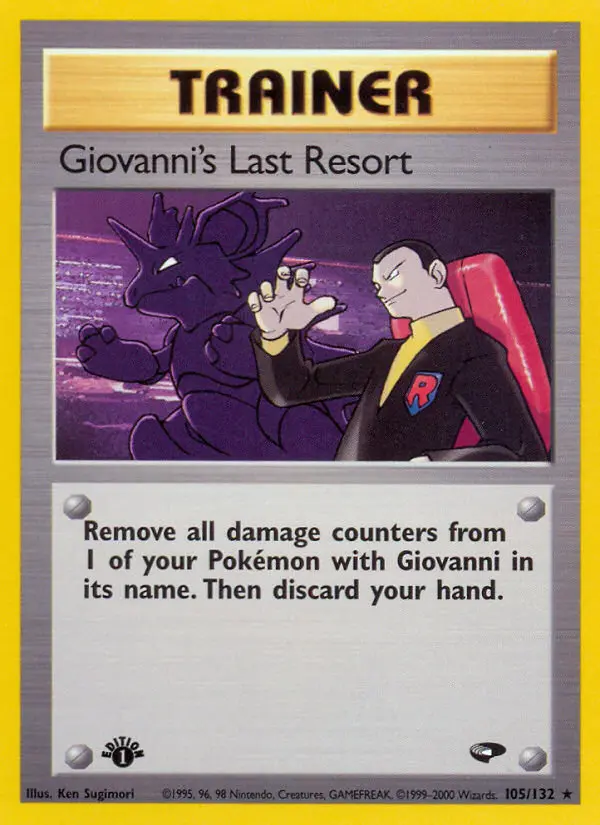 Giovanni's Last Resort, Pokémon card
