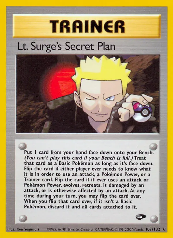 Lt. Surge's Secret Plan, Pokémon card