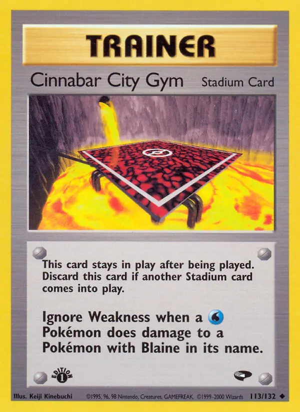 Cinnabar City Gym, Pokémon card