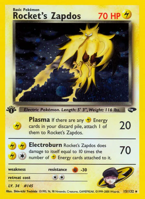 Rocket's Zapdos, Pokémon card