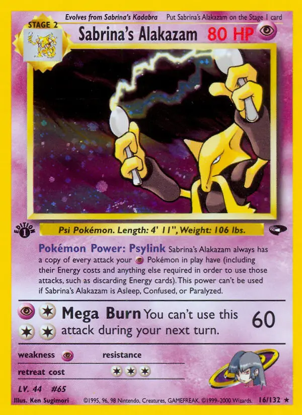 Sabrina's Alakazam, Pokémon card