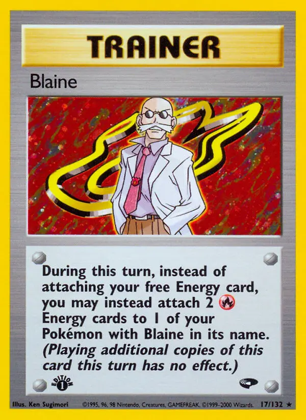 Blaine, Pokémon card