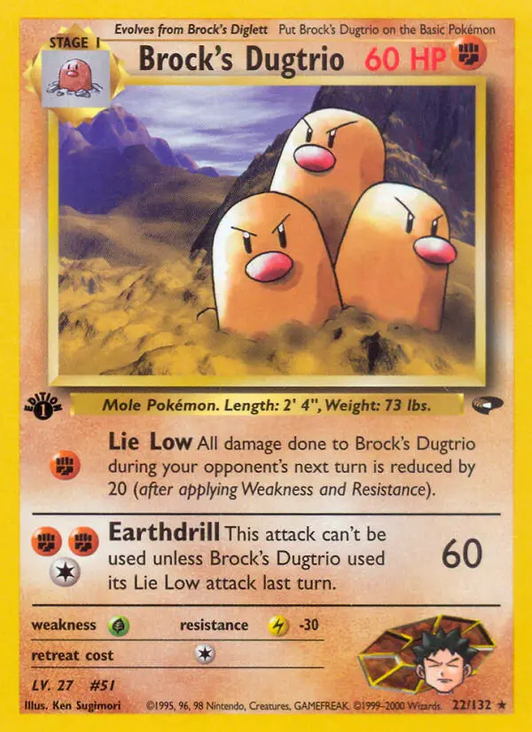 Brock's Dugtrio, Pokémon card