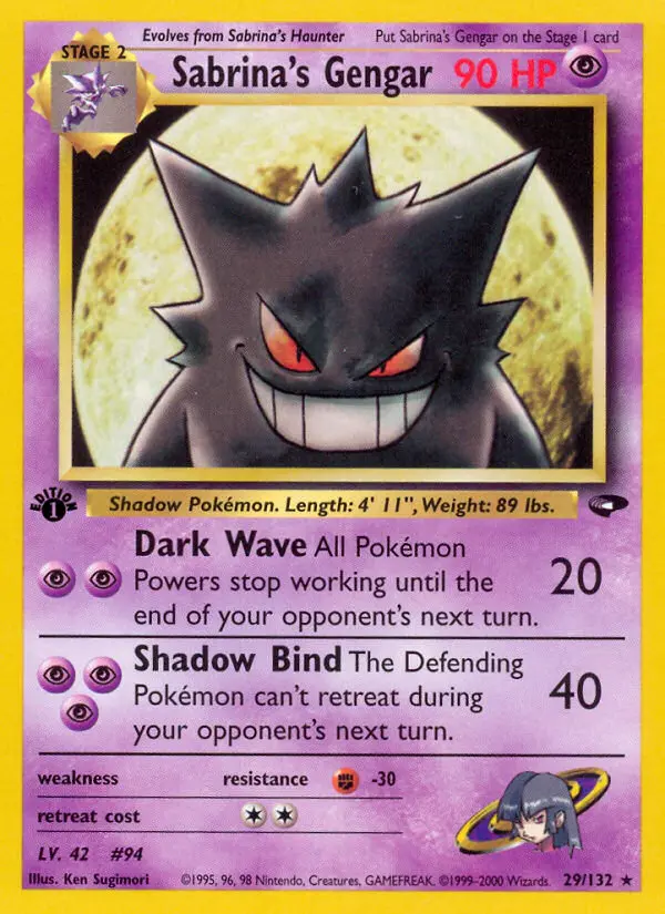 Sabrina's Gengar, Pokémon card