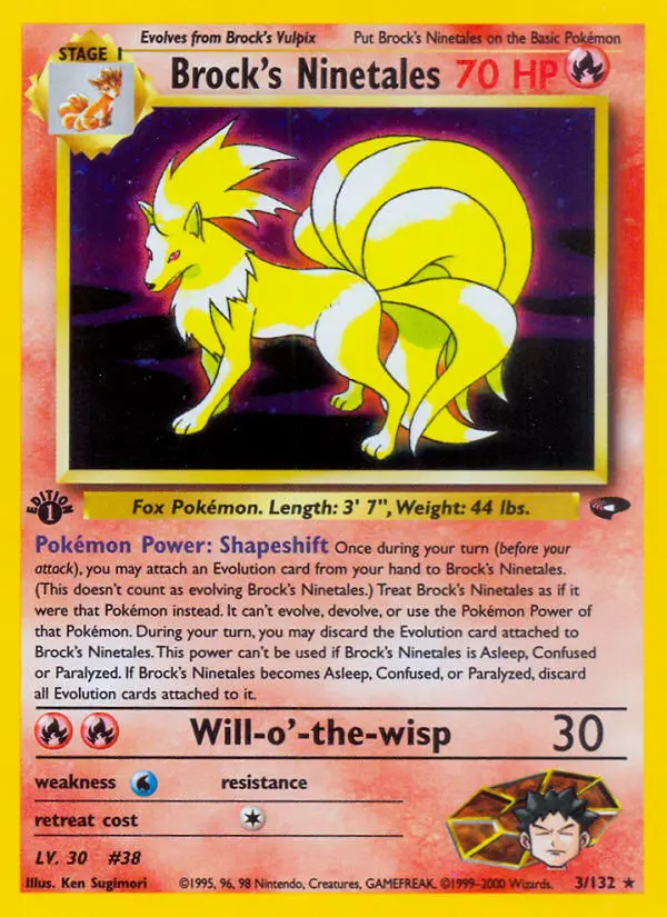 Brock's Ninetales, Pokémon card