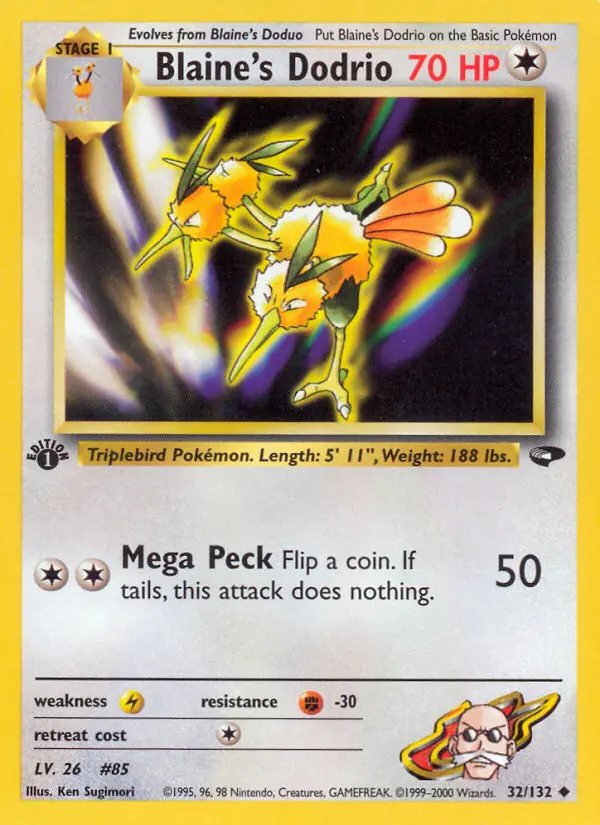 Blaine's Dodrio, Pokémon card