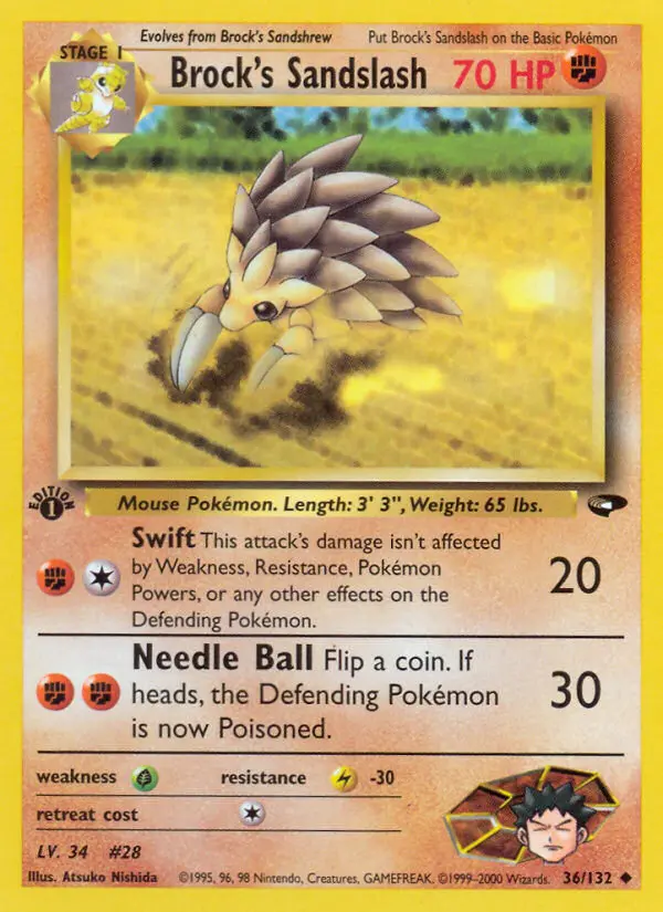 Brock's Sandslash, Pokémon card