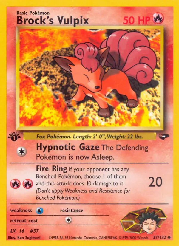Brock's Vulpix, Pokémon card