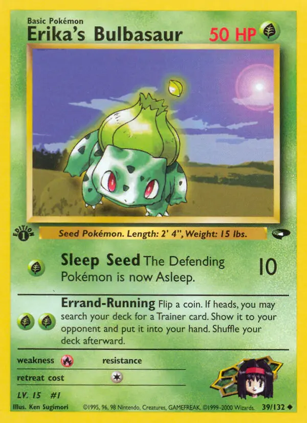 Erika's Bulbasaur, Pokémon card