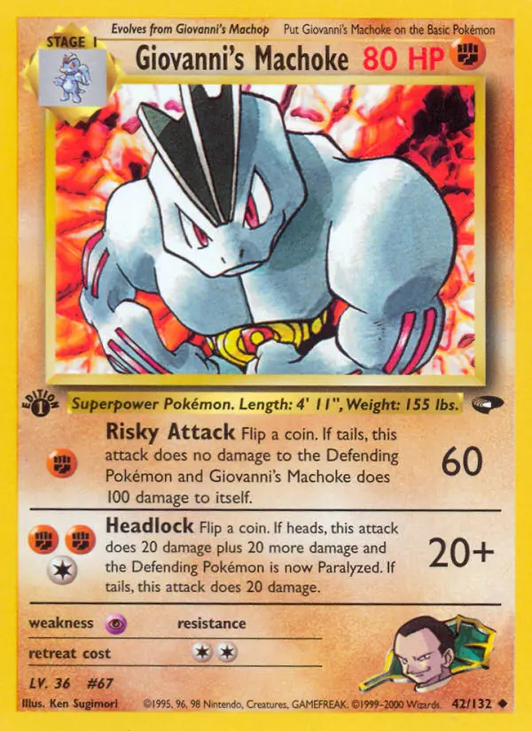 Giovanni's Machoke, Pokémon card
