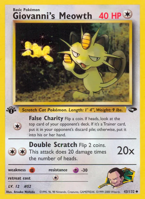 Giovanni's Meowth, Pokémon card