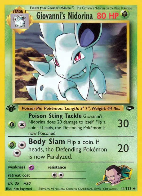Giovanni's Nidorina, Pokémon card